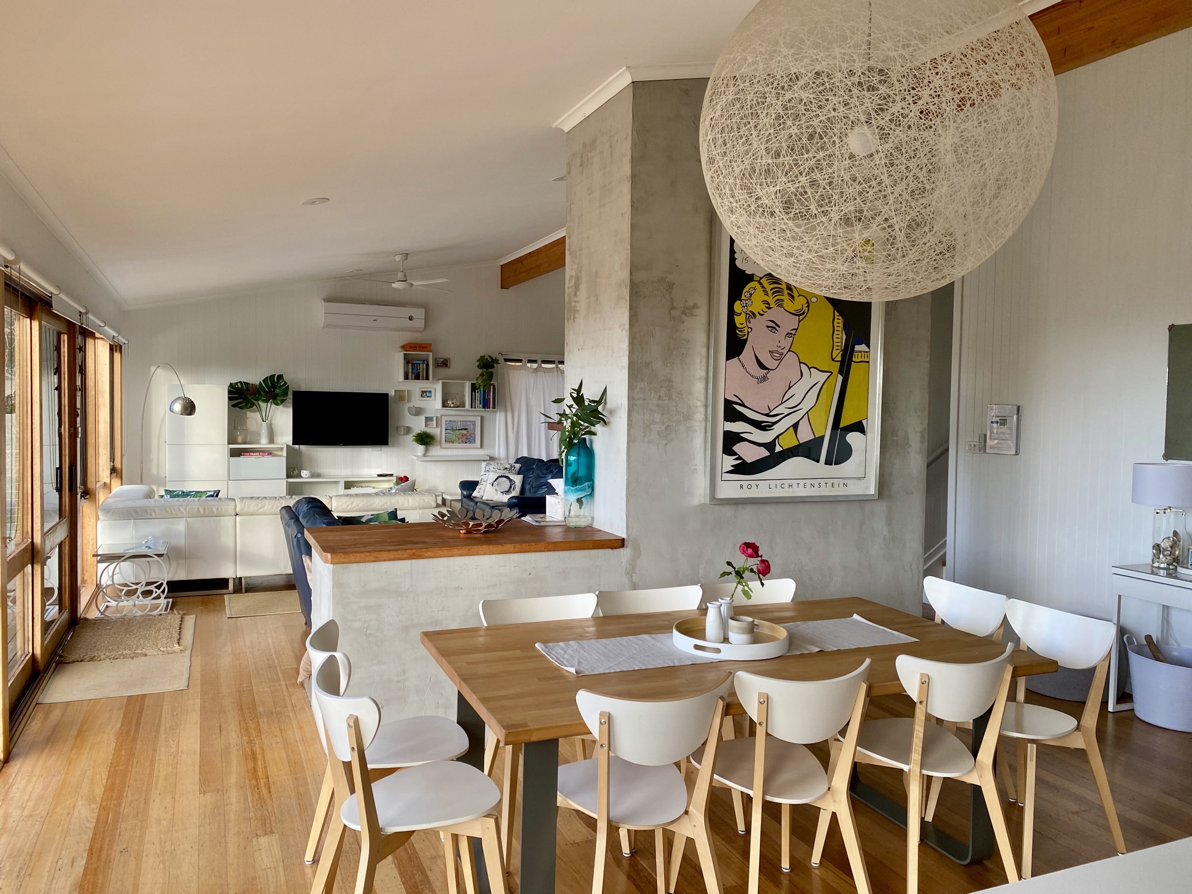 Dining and living area